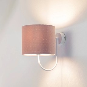 Maco Design Applique Rosabelle con paralume di tessuto, rosa