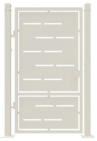 Cancello manuale con serratura elettrica Privacy in ferro, apertura a sinistra, L 104.5 x H 180 cm, di colore bianco