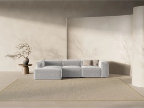 Divano angolare grigio chiaro (con penisola a sinistra/con chaise lounge) Bergamo – Cosmopolitan Design