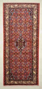 Tajabad Tappeto 80 x 190 Rosso (Iran) Annodato A Mano