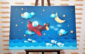 Quadro su tela – Volo con aeroplanino