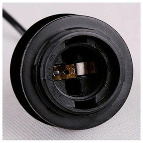 Apparecchio a sospensione nero con paralume in vetro Felis - Candellux Lighting