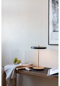 Lampada da tavolo dimmerabile a LED nera con paralume in metallo (altezza 31 cm) Asteria Move - UMAGE