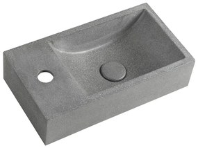 Lavabo in grigio scuro in calcestruzzo 40x22 cm Crest – Sapho