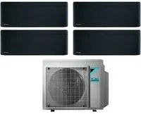 Climatizzatore Condizionatore Daikin Bluevolution Quadri Split Inverter serie STYLISH TOTAL BLACK 9+9+12+12 con 4MXM80N R-32 Wi-Fi Integrato 9000+9000+12000+12000 Colore Nero - Garanzia Italiana