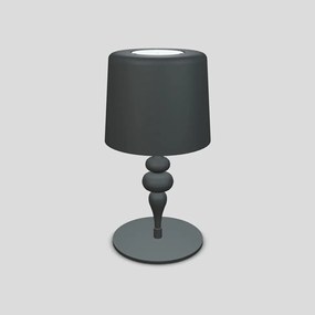 Lampada Da Scrivania Contemporanea Eva In Plastica Grigio Alluminio 4 Luci