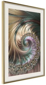 Poster  Iridescent Spiral  Cornice Quadri Cornice d'oro con passe-partout, Larghezza x Altezza Home decor 20x30