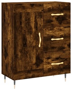 Credenza rovere fumo 69,5x34x90 cm in legno multistrato