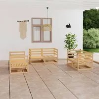 Set Divani da Giardino 6 pz in Legno Massello di Pino cod mxl 49535