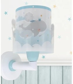 Dalber 61179T - Applique per bambini WHALE DREAMS 1xE27/15W/230V blu