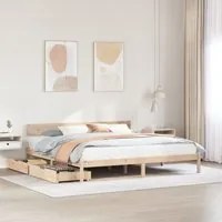 Letto senza Materasso 200x200 cm in Legno Massello di Pino 3301522