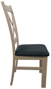 Sedia da pranzo NATE quercia sonoma/nero