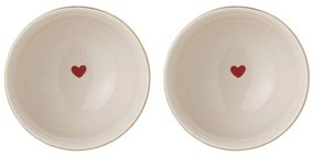 Ciotoline in set color crema in gres a tema natalizio 2 pz 500 ml Jolly – Bloomingville