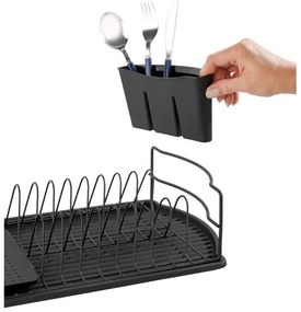 WENKO 54767100 - Scolapiatti BASIC 47,5x26,5 cm nero