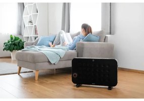 Sencor - Riscaldatore elettrico a convettore 750/1250/2000W/230V termostato IP24 nero