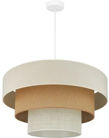 Brilagi - Lampadario a cavo DENVER LUNETA 1xE27/15W/230V Ø60 beige/marrone/crema