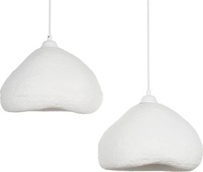 Brilagi - Lampada a sospensione con cavo WABI SABI 2xE27/40W/230V Ø 45 cm, bianco