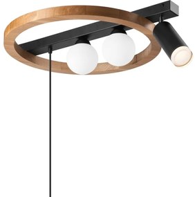 Lampadario a sospensione con filo OTIS 2xG9/5W/230V + 2xE27/15W/230V quercia