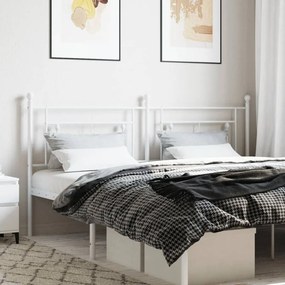 Testiera İn Metallo Bianco 180 Cm /