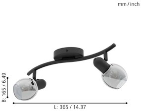 Eglo 98625 - Luce Spot POLLICA 2xE14/28W/230V