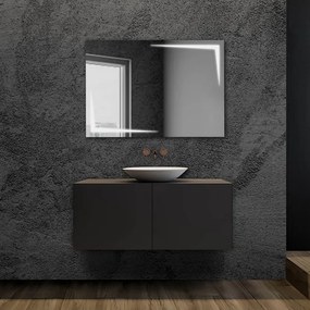 Specchio bagno con luci LED 105x70cm installazione reversibile