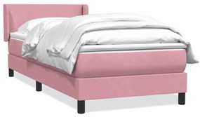 Giroletto A Molle Con Materasso Rosa 90x220 Cm Velluto /