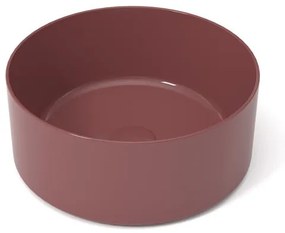 Lavabo da appoggio Open OLYMPIA CERAMICA tondo in ceramica L 40 x H 17 x P 40 cm melanzana lucido