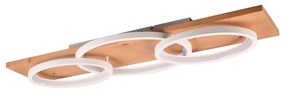 Plafoniera dimmerabile LED bianco-marrone 33x97 cm Barca - Trio
