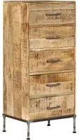 Cassettiera 45x35x106 cm in Legno Massello di Mango cod mxl 59851