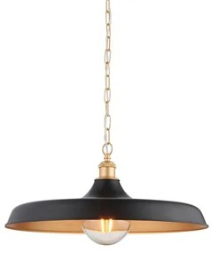 Endon 99998 - Lampadario con catena SABIAN 1xE27/10W/230V nero/oro