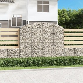 Cesto Gabbione Ad Arco 200x30x160/180 Cm Ferro Zincato /