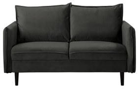 Divano grigio scuro con rivestimento in velluto 138 cm Juli – Ropez