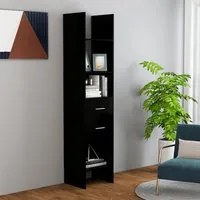 Libreria Nera 40x35x180 cm in Truciolato 803417