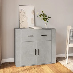 Credenza grigio cemento 80x33x70 cm in legno multistrato