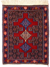Senneh Tappeto persiano 70x90 Rosso (Iran) Annodato A Mano