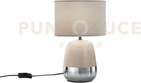 Lume sioux rosa cipria 1 luce attacco e27 22x22x45cm in ceramica e ...