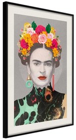 Poster  Charismatic Frida  Cornice Quadri Cornice nera con pass-partout, Larghezza x Altezza Home decor 40x60