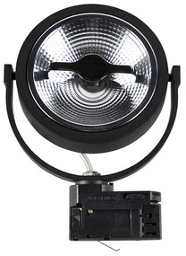 Faretto a binario LED trifase nero 15W 2700K con AR111 - Expert