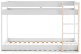 Letto a castello bianco per bambini 90x190 cm Angel - Marckeric
