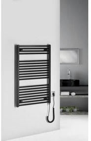 Aqualine - Radiatore elettrico da bagno DIRECT-E 400W/230V 96 cm opaco nero