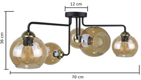 Lampadario a plafone MONDE GOLD 5xE27/60W/230V