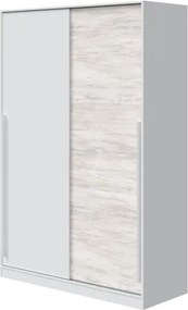 Armadio Guardaroba Appendiabiti 2 Ante Scorrevoli 120 Cm Bianco Anticato TOP121A
