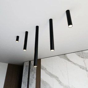 Plafoniera TECNO 1S da soffitto base GU10 Nera