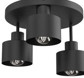 Plafoniera PARKLA 3xE27/15W/230V nero