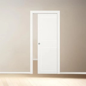 Porta interna scorrevole Style in legno laccato colore bianco, L 70 x H 210 cm, apertura reversibile