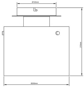 Brilliant - Plafoniera BETH 1xE27/60W/230V diam. 20 cm nero/fumé