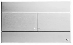 Placca di comando Oli Slim Dual cromo satinato 25,5 cm in ABS con doppio scarico