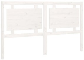 Testiera bianca 165,5x4x100 cm in legno massello di pino