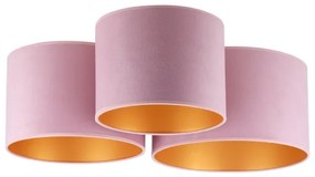 Duolla - Plafoniera ROLLER TRIO 3xE27/60W/230V rosa
