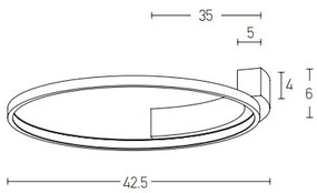 Zambelis 2075 - Applique a LED LED/25W/230V diametro 42,5 cm bianco